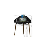 Gatutca Corner Desk with Keyboard Shelf - Rustic Brown/White