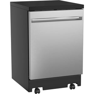 GE Stainless Steel Interior 24" Portable Dishwasher - GPT225SSLSS