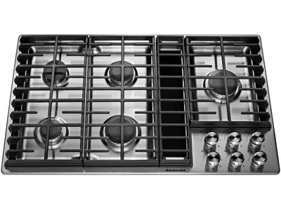 KitchenAid Stainless Steel 36" Gas Downdraft Cooktop - KCGD506GSS