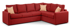 Athina  2-Piece Sectional with Left-Facing Queen Sofa Bed - Cherry