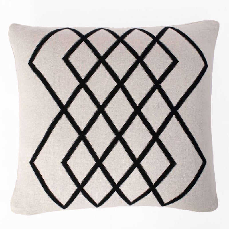 Yozgat II 18" x 18" Pillow Case - Black/Natural