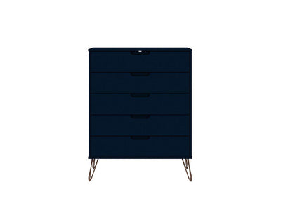 Nuuk 5-Drawer Dresser - Midnight Blue