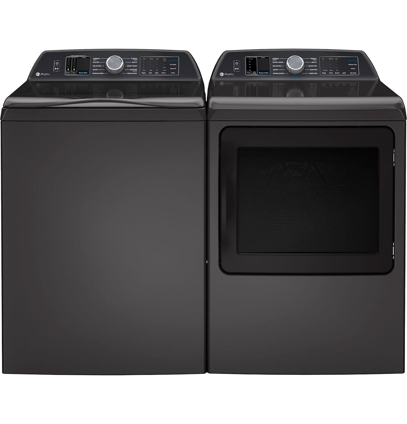 GE Profile Diamond Grey Top Load Washer with Smarter Wash Technology (6.2 Cu. Ft)- PTW700BPTDG