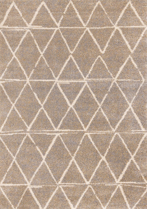 Halle Casual Contemporary Trellis Area Rug - Greige Cream - 5' X 8'