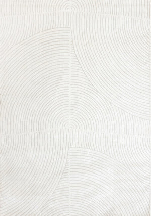 Hillary Modern Swirls Area Rug - Cream - 5' X 8'