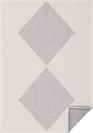 Summer Breeze 6'7" x 9'6" Outdoor Diamond Rug - White, Grey