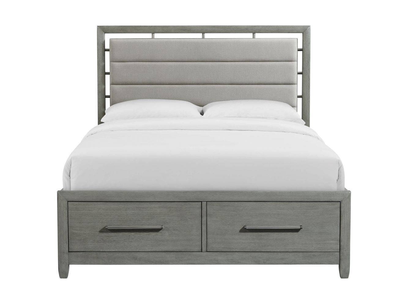 Chelsea 3-Piece Queen Storage Bed - Grey