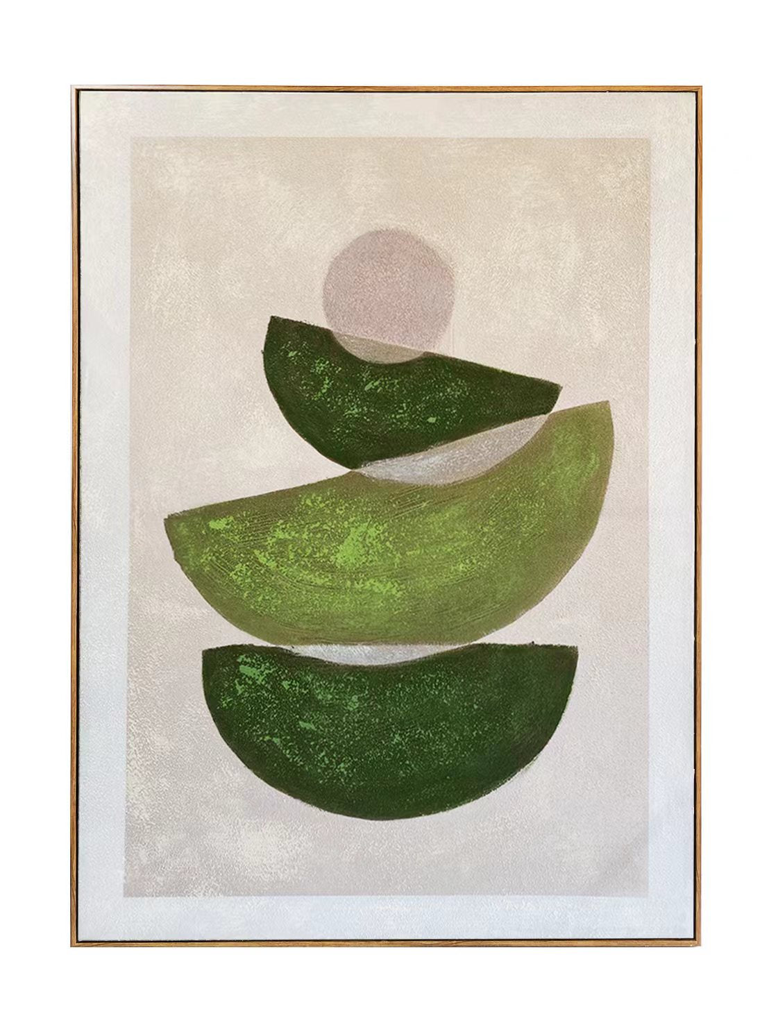 Whimiscal Touches Textured Wall Art - Green and Beige