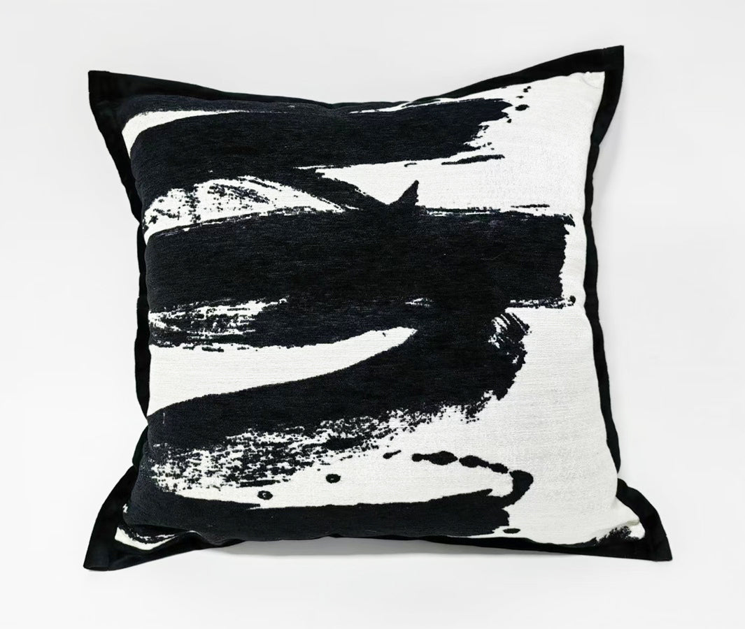 Whimsical Touches 18" x 18" Cushion - Black, White