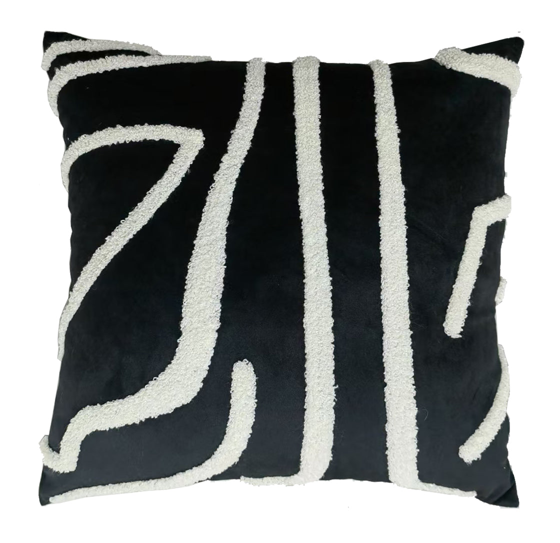 Whimsical Touches 18" x 18" Cushion - Black