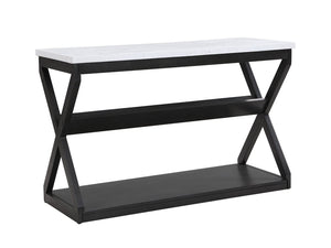 Hadyn Sofa Table - Marble & Dark Grey