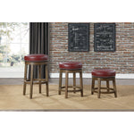 Westby Round Swivel Counter Height Stool - Red