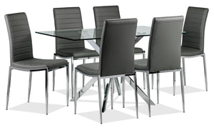 Darron 7-Piece Dining Table Set - Slate