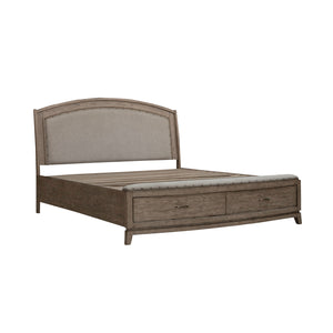 Camelot 3 - Piece King Storage Bed - Burnished Beige