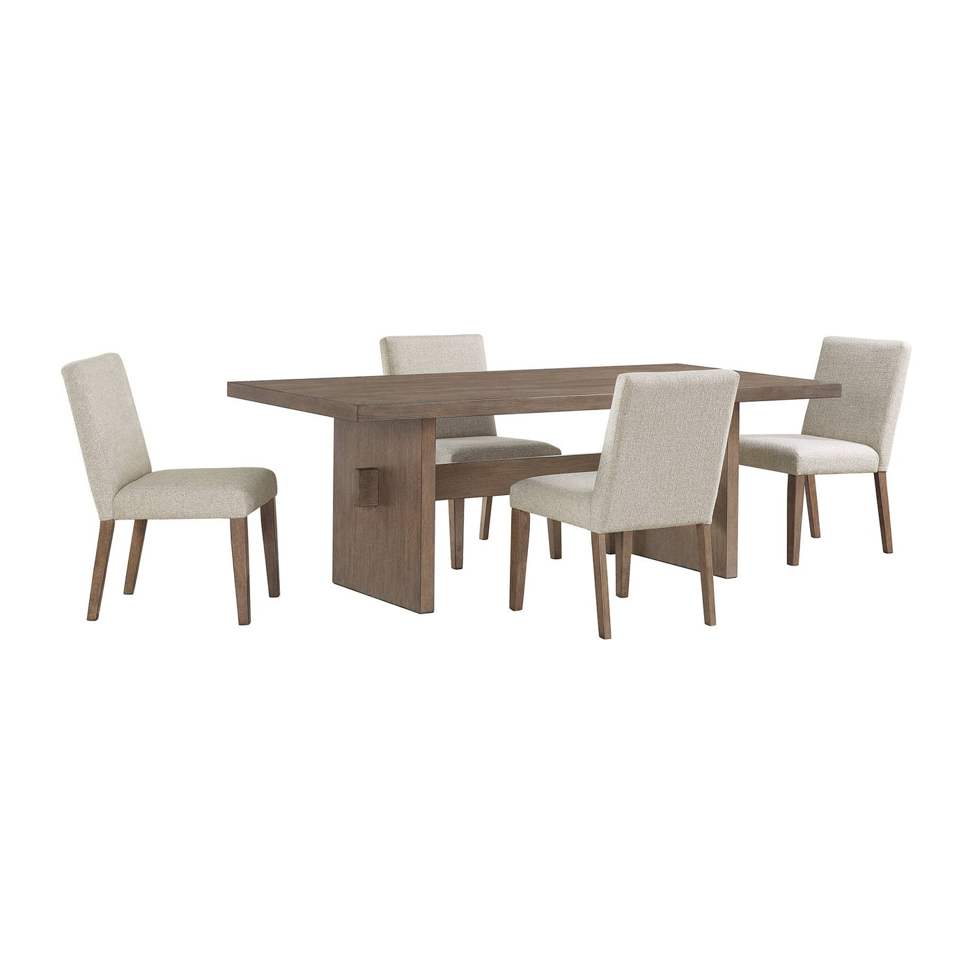 Biscotti 5-Piece Dining Set - Light Brown