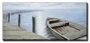 Basin Dock 3D Canvas Wall Art - 32 x 71