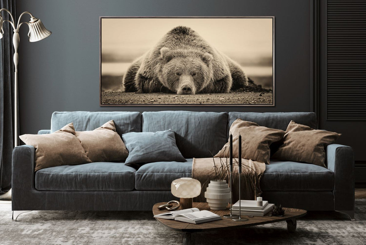 Bearly Awake II Wall Art - Light Brown - 61 X 31