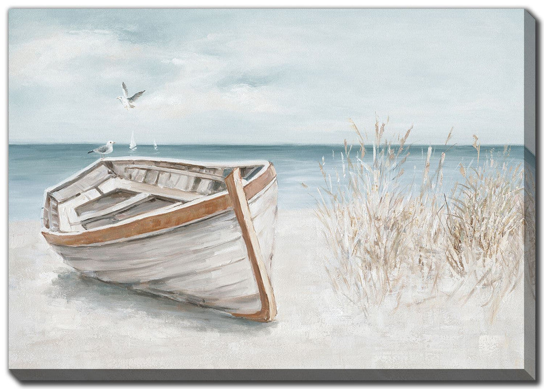 Ashore Wall Art - Blue/White - 40 X 28