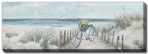 Coastal Ride Wall Art - Blue/White - 60 X 20