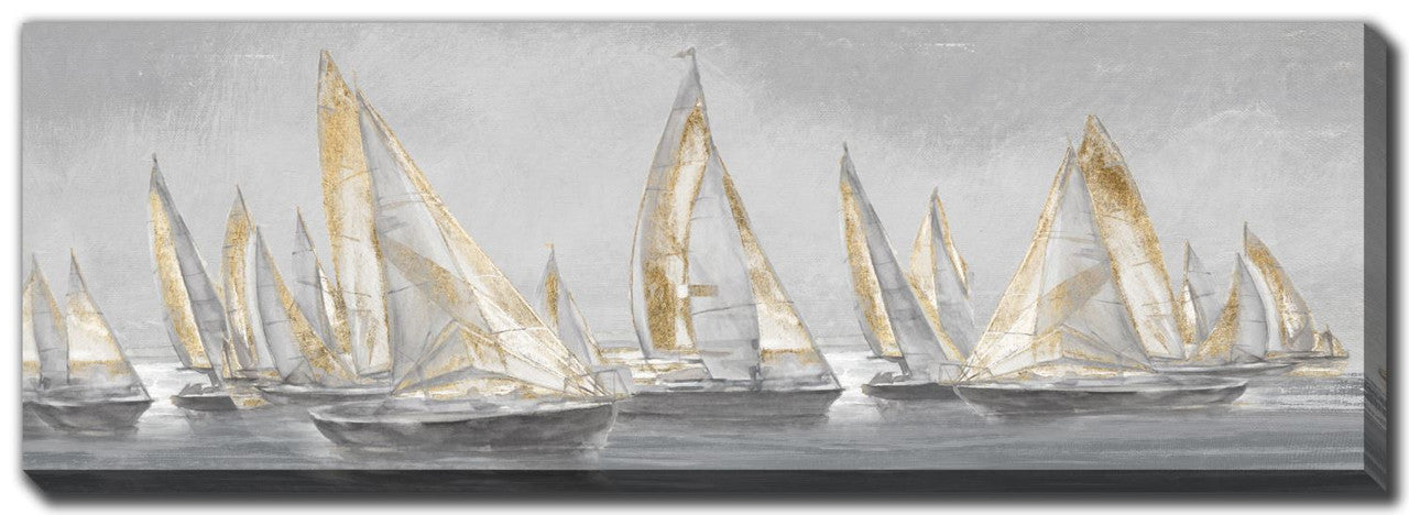 Regatta Day Canvas Wall Art - 20 x 60