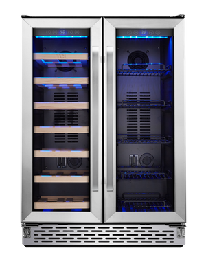 TCL Stainless Steel 20-Bottle Dual Zone Wine Cooler - B422D-3