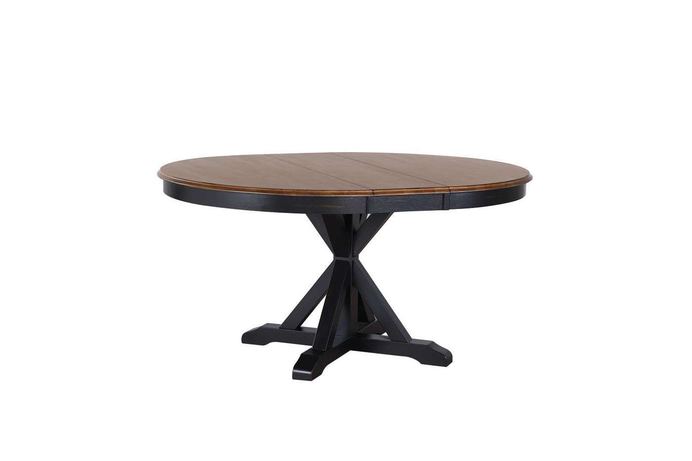 Barrie Extendable Round Dining Table - Brown, Black