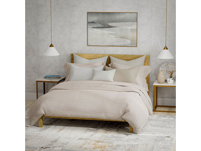 Aubrac Cotton Queen Comforter Set with 2 Standard Pillows - Natural