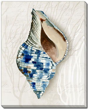 Glass Shell I Wall Art - Blue - 16 X 20