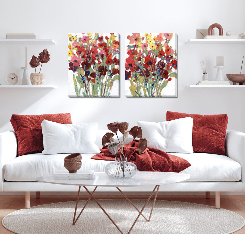 Red Bouquet II Wall Art - Multi-Colour - 16 X 20