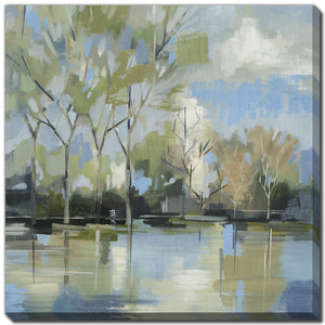 Summer Reflections II Wall Art - Blue/Green - 24 X 24