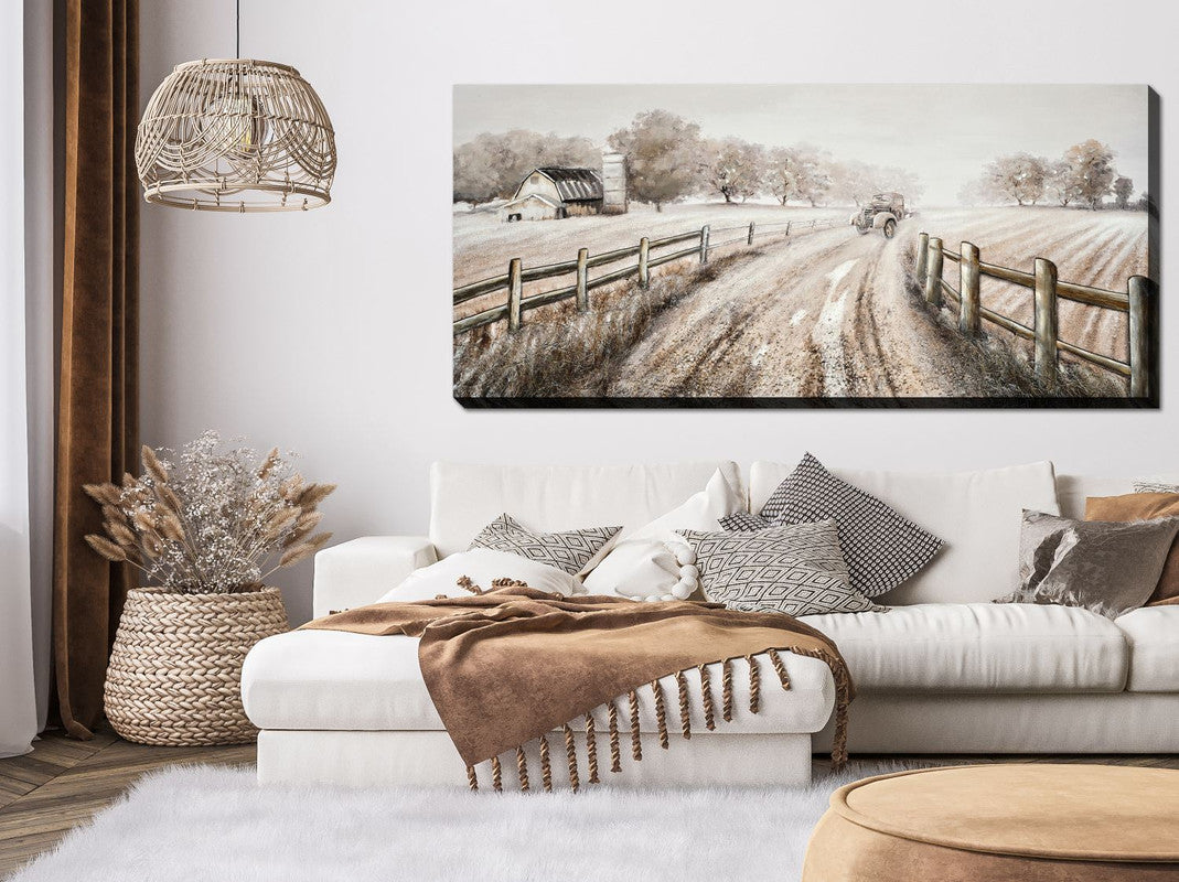 Country Roads Wall Art - Light Brown/Beige - 71 X 32