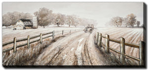 Country Roads Wall Art - Light Brown/Beige - 71 X 32