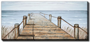 Vacation Paths Wall Art - Blue/Light Brown - 71 X 32