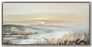 Peaking Sun Wall Art - Light Brown/Green - 57 X 29