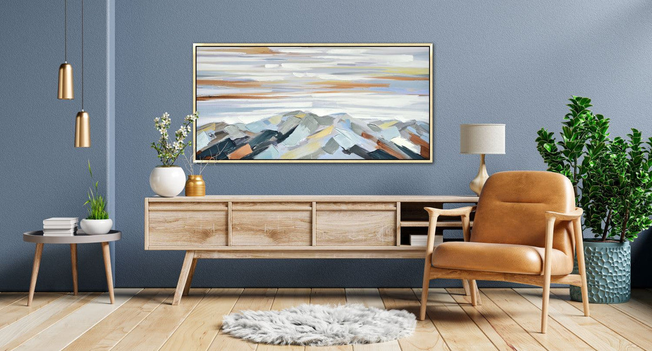 Colourful Peaks Wall Art - Multi-Colour - 57 X 29