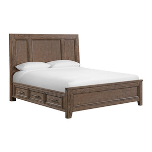 Carlson 3 - Piece Queen Platform Storage Bed - Weathered Chestnut