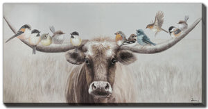 New Friends Wall Art - Dark Brown - 56 X 28