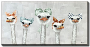 Martha and Friends Wall Art - Grey - 40 X 20