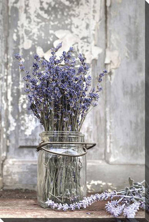 Lavender and Rustic Scenery Canvas Wall Art - 30 X 45