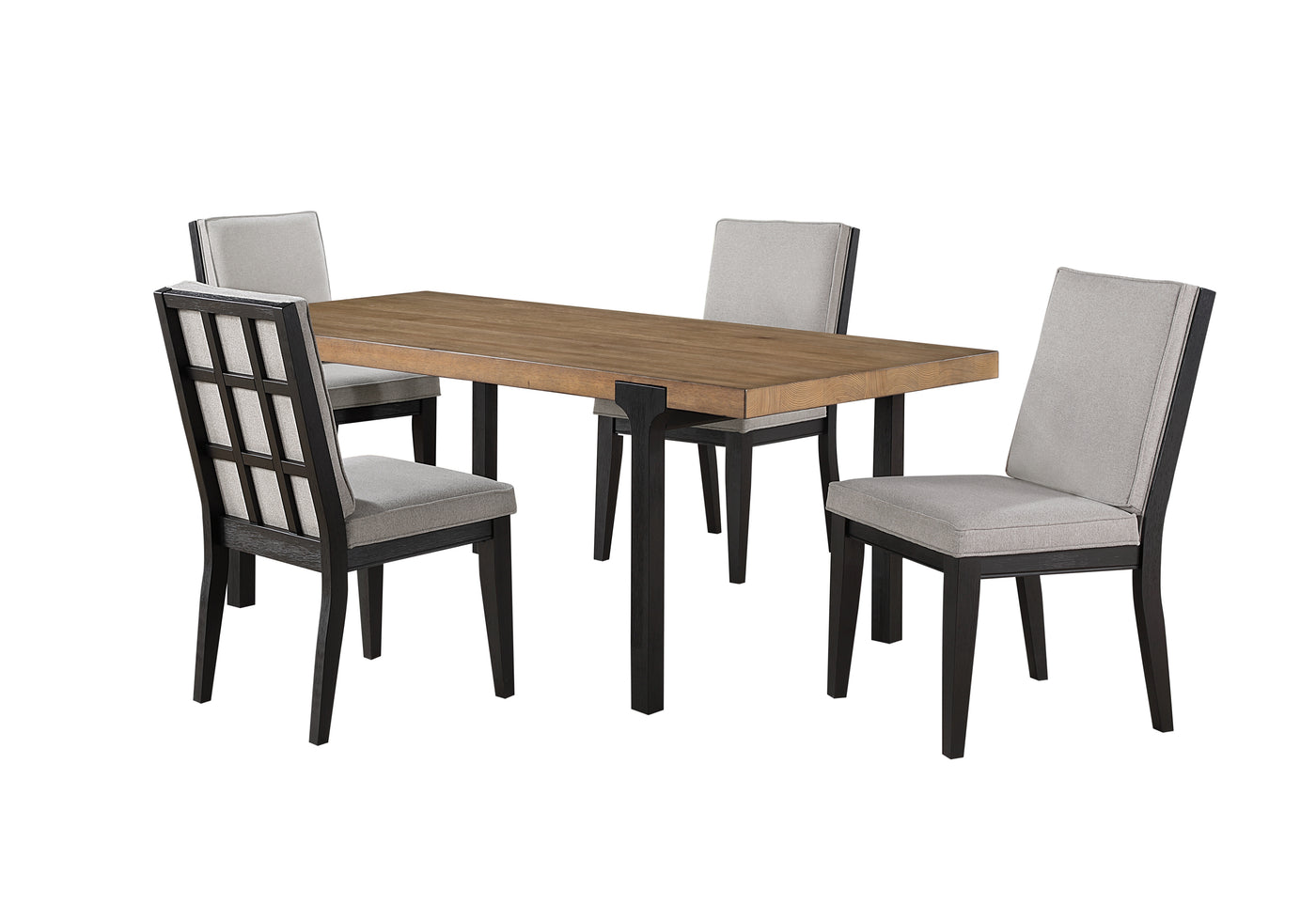 Freye 5-Piece Dining Set - Black, Brown