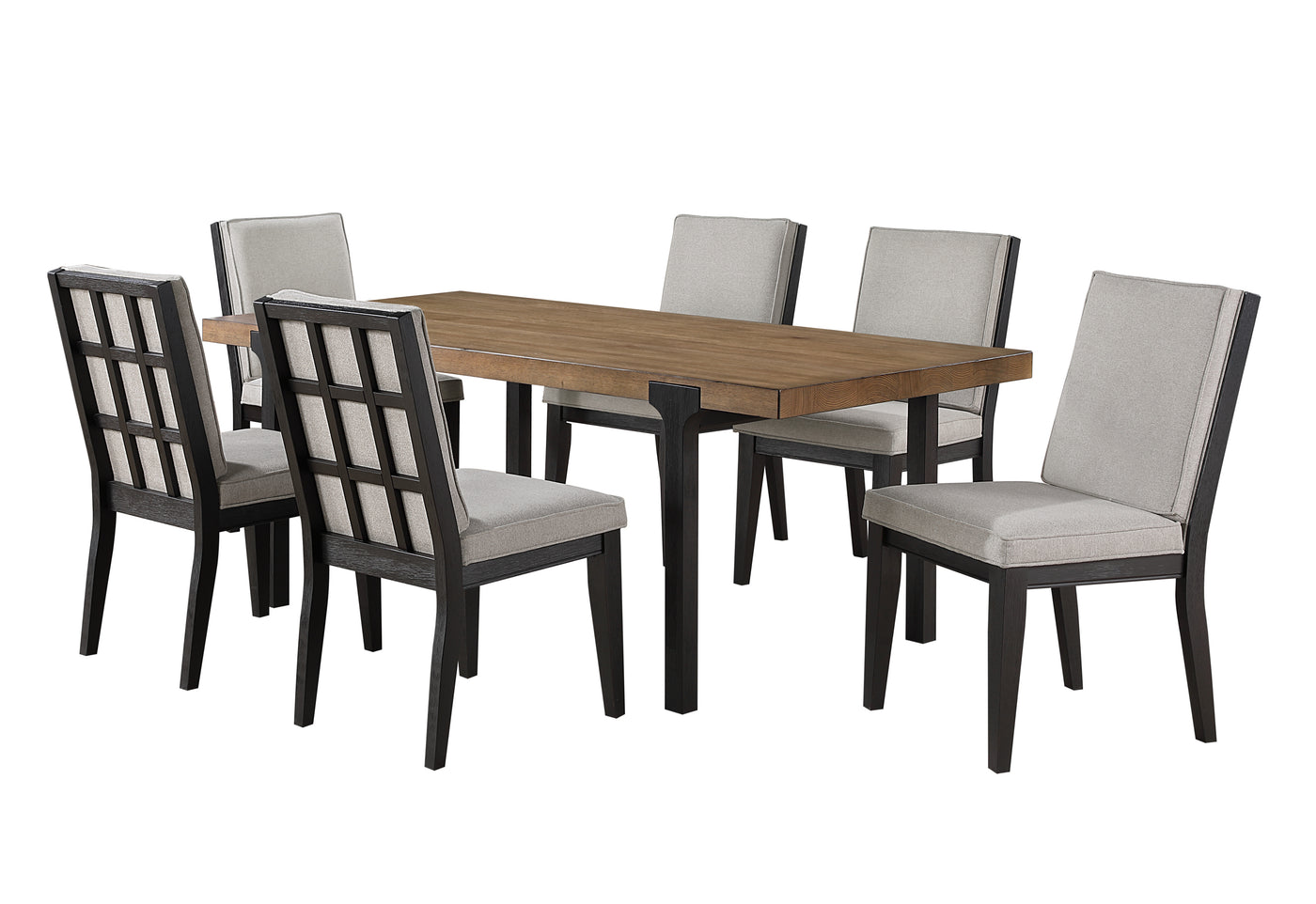 Freye 7-Piece Dining Set - Black, Brown