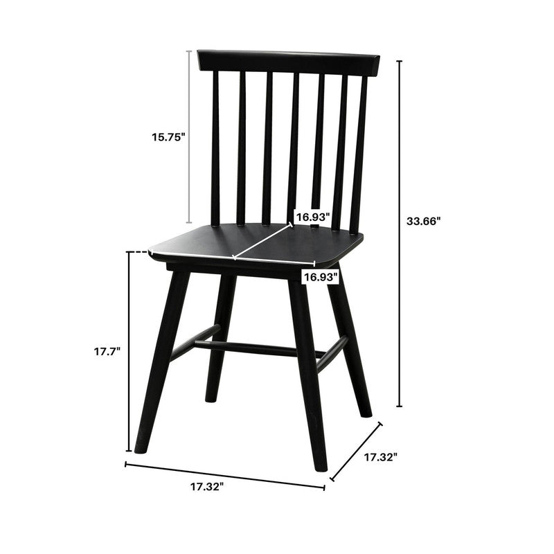 Norrebro Dining Chair Set - Black - Set of 2