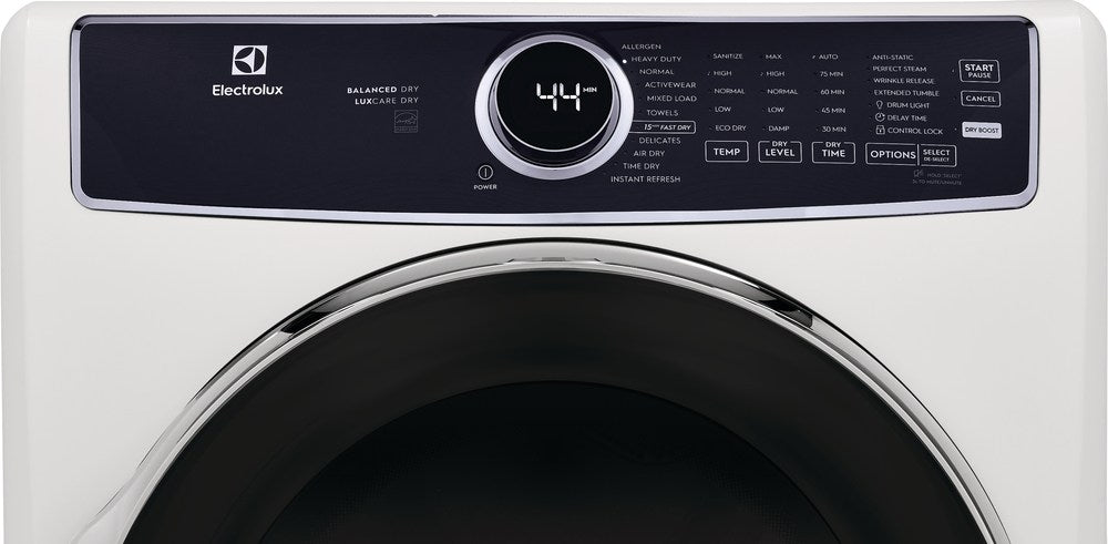 Electrolux White Front Load Electric Steam Dryer (8.0 Cu. Ft.) - ELFE763CAW