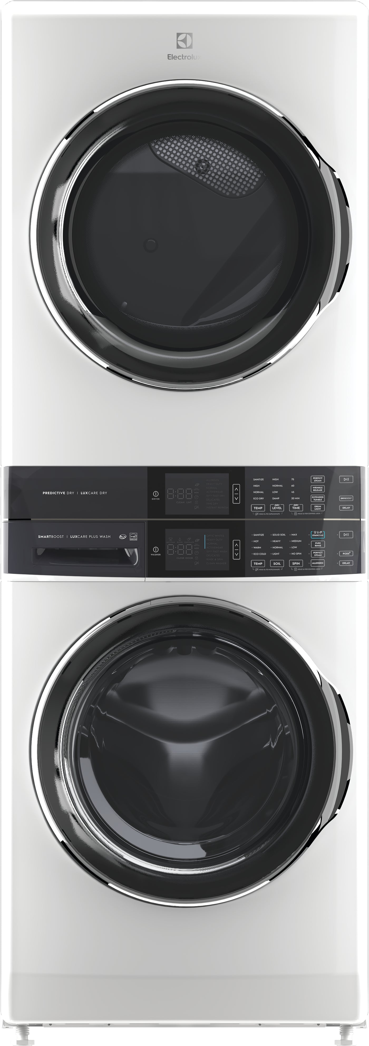 Electrolux White Laundry Tower with SmartBoost® Washer (5.2 Cu.Ft) & Electric Dryer (8 Cu.Ft) - ELTE760CAW