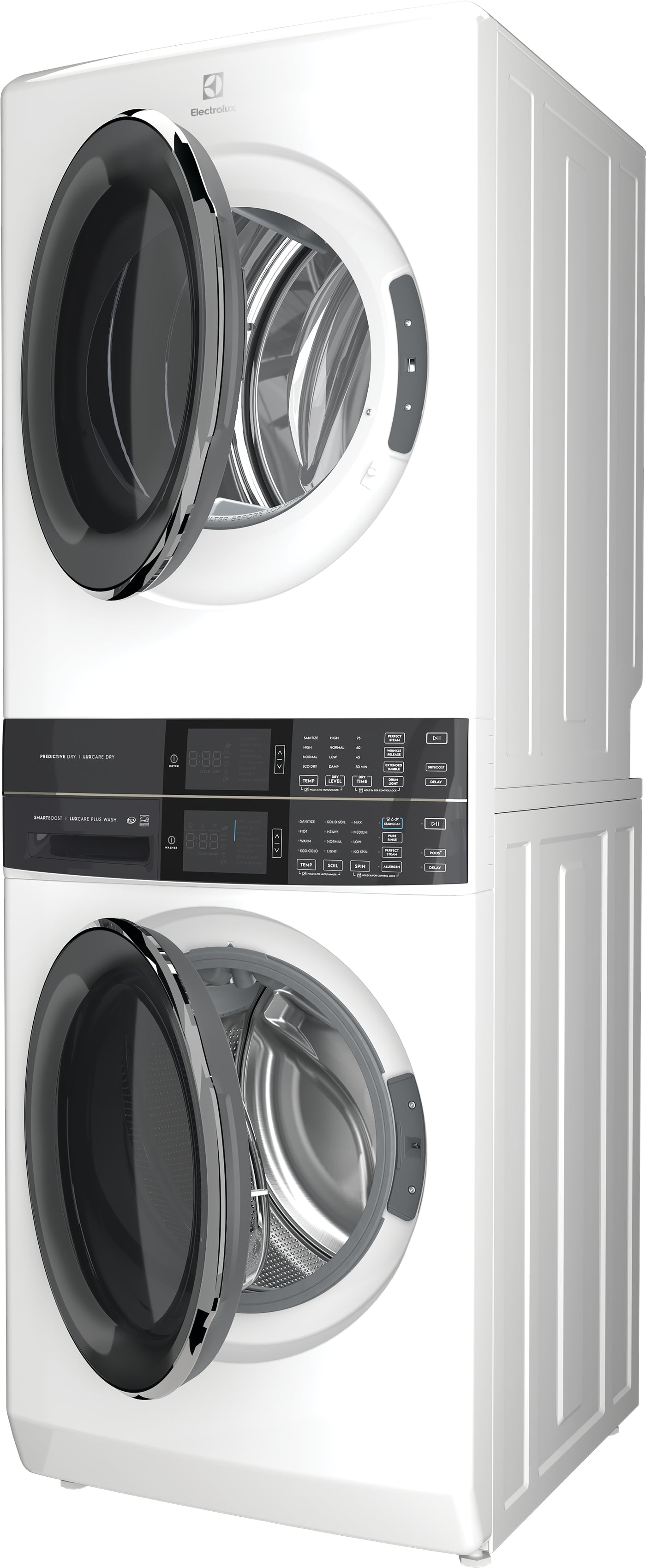 Electrolux White Laundry Tower with SmartBoost® Washer (5.2 Cu.Ft) & Electric Dryer (8 Cu.Ft) - ELTE760CAW