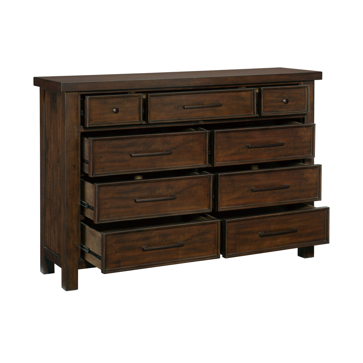 Eden 9 Drawer Dresser - Dark Brown