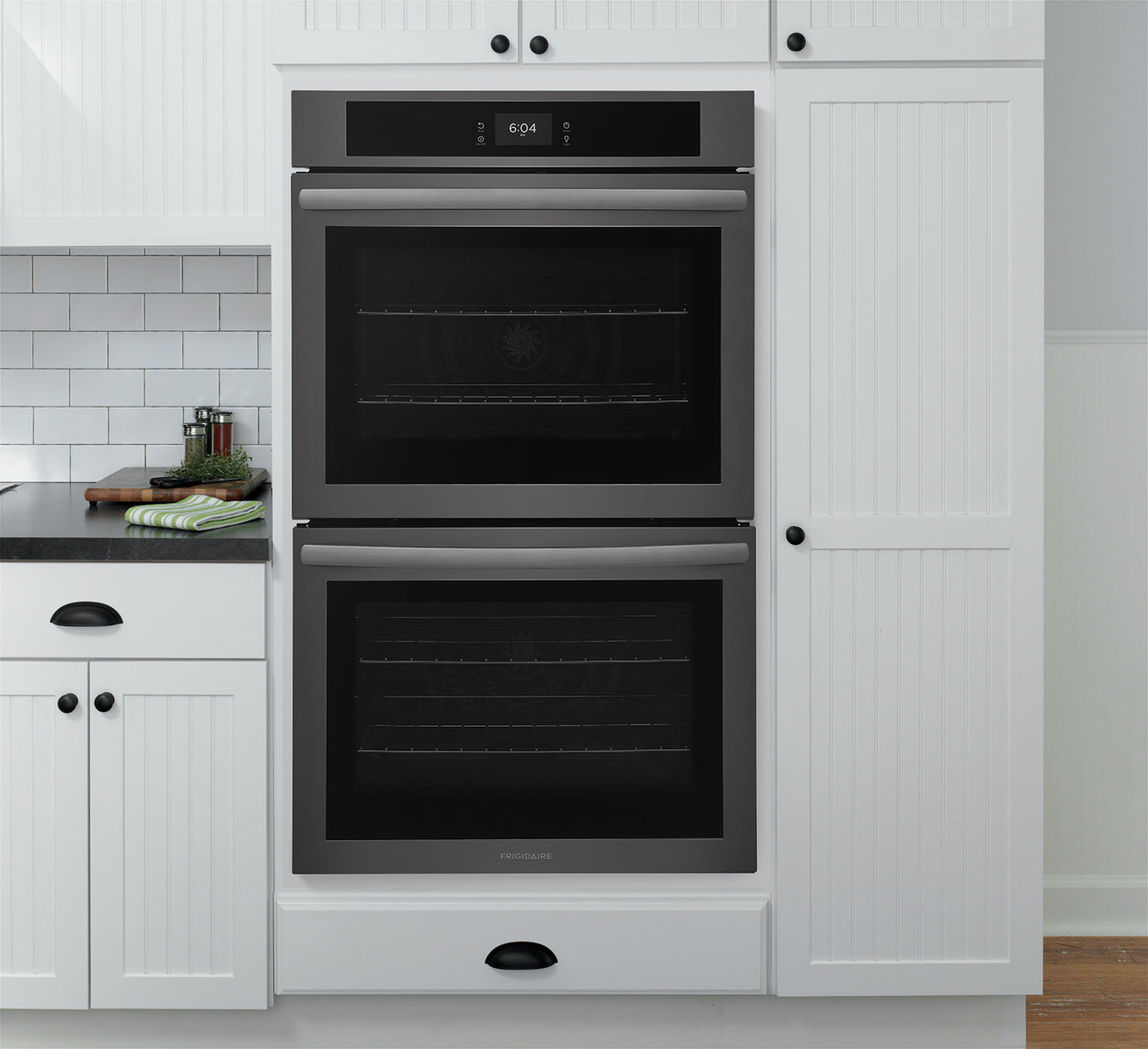 Frigidaire Black Stainless Steel 30" Double Wall Oven with Fan Convection (10.6 Cu. Ft) - FCWD3027AD