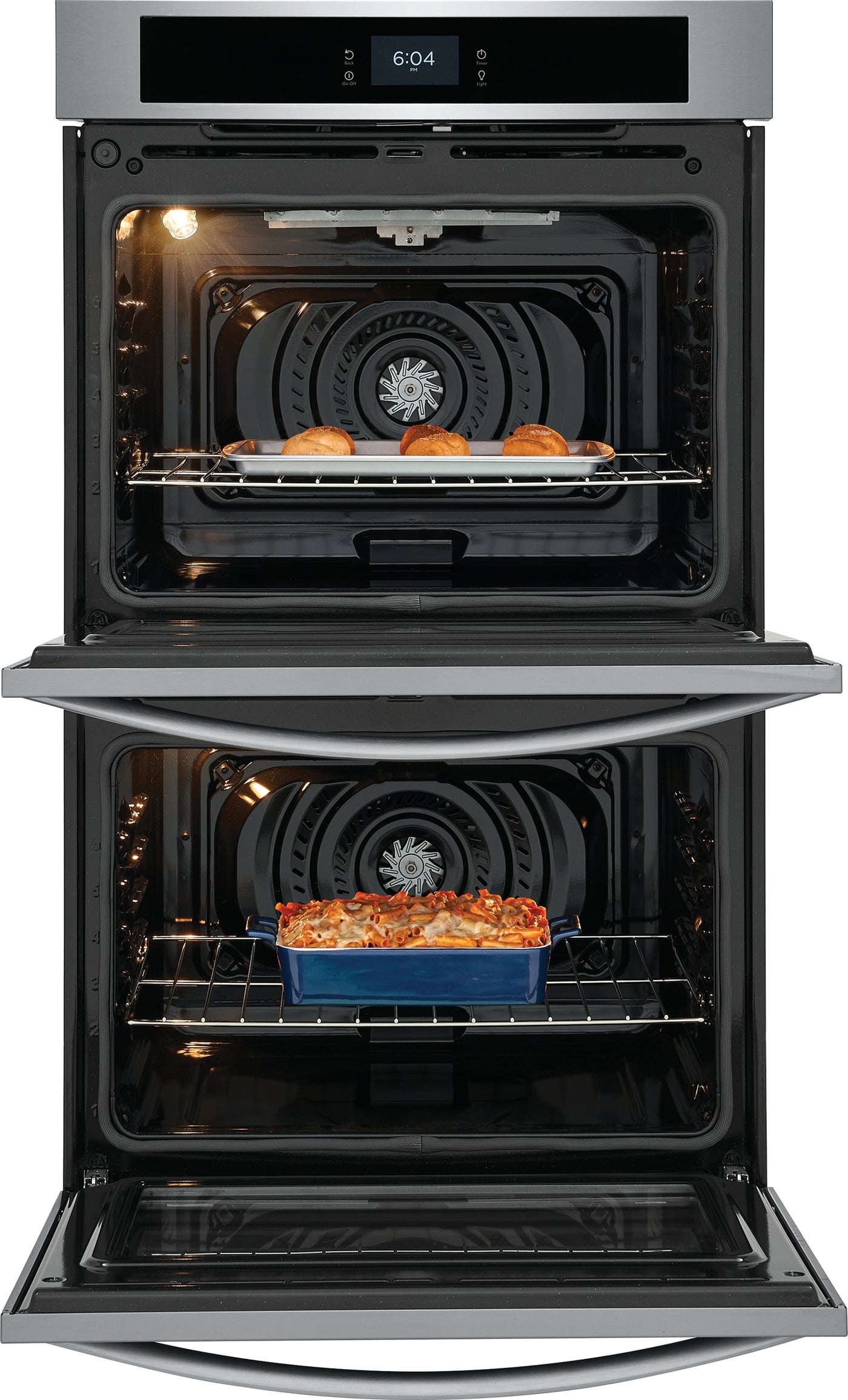 Frigidaire Stainless Steel 30" Double Wall Oven with Fan Convection (10.6 Cu. Ft) - FCWD3027AS