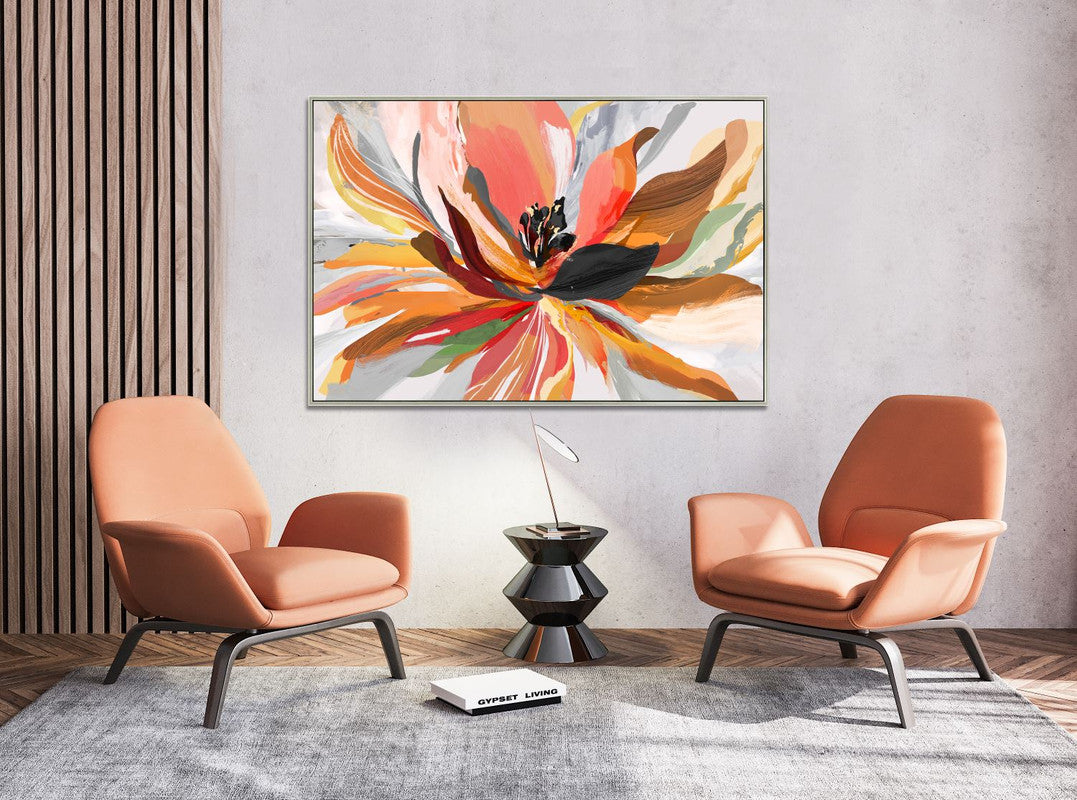 Full Colour Blooms Wall Art - Multi Coloured - 48 X 32