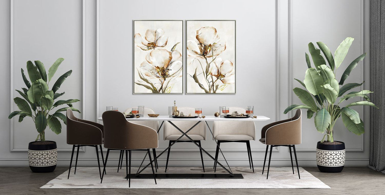 Petals in Bloom I Wall Art - Beige/White - 29 X 43